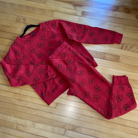 Disney X American Eagle Women's Jogger Set Donald Duck Loungewear Pajamas Medium